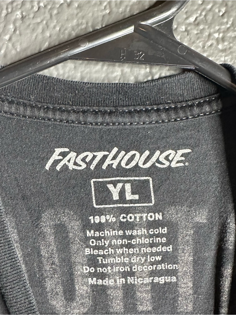 Fasthouse Brand - Crew Kids' Black Graphic Tee - YL - Picture 3 of 7